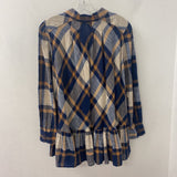 FREE PEOPLE WOMEN'S BLOUSE/SHIRT navy cream beige S
