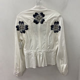 NAFSIKA SKOURTI WOMEN'S BLOUSE/SHIRT white black bling 10