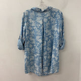 amanda green WOMEN'S BLOUSE/SHIRT blue white print M