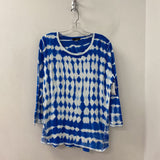 RENUAR WOMEN'S SWEATER blue white tiedye L