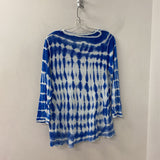 RENUAR WOMEN'S SWEATER blue white tiedye L