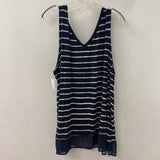 MICHELSTUDIO collection WOMEN'S PLUS TOP navy white striped 3X