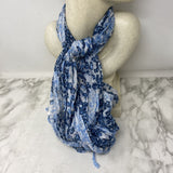 WOMEN'S SCARF/SHAWL BLUE WHITE BEIGE