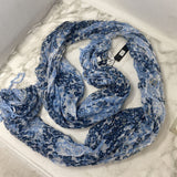 WOMEN'S SCARF/SHAWL BLUE WHITE BEIGE