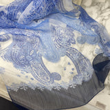 made in Italy WOMEN'S SCARF/SHAWL blue paisley