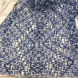 WOMEN'S SCARF/SHAWL white blue geo