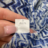 WOMEN'S SCARF/SHAWL white blue geo