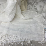 BINDYA WOMEN'S SCARF/SHAWL ivory silver