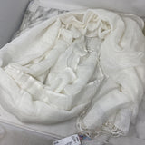 BINDYA WOMEN'S SCARF/SHAWL ivory silver