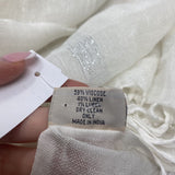 BINDYA WOMEN'S SCARF/SHAWL ivory silver