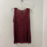 MAX STUDIO WOMEN'S PLUS TOP burgundy 1X