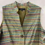 JNY jones new york WOMEN'S TOP lime multi stripe 16