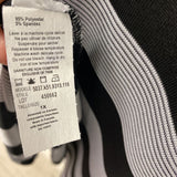 LAURA WOMEN'S PLUS TOP black whie grey stripe 1X