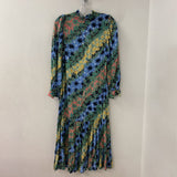 NEVER FULLY DRESSED WOMEN'S DRESS BLUE YELLOW PINK GREEN 2
