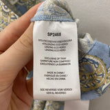 EMPROVED WOMEN'S SKIRT blue white yellow XL