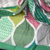 WOMEN'S SCARF/SHAWL greens white pink