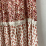 WOMEN'S DRESS pink red yellow cream S