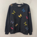 BUTTERFLY WOMEN'S TOP charcoal multi XL