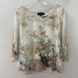 CREATION WOMEN'S BLOUSE/SHIRT white lime multi XL