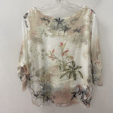 CREATION WOMEN'S BLOUSE/SHIRT white lime multi XL
