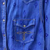 RYAN MICHAEL WOMEN'S BLOUSE/SHIRT blue S