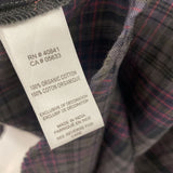 AVENTURA WOMEN'S BLOUSE/SHIRT grey pink plaid M
