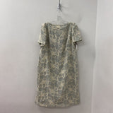 WOMEN'S DRESS pale-blue ivory L