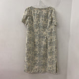 WOMEN'S DRESS pale-blue ivory L