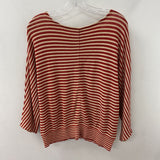AKRIS WOMEN'S SWEATER red cream stripe M