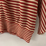 AKRIS WOMEN'S SWEATER red cream stripe M