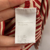 AKRIS WOMEN'S SWEATER red cream stripe M