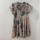 WOMEN'S DRESS dusty pink teal S/M