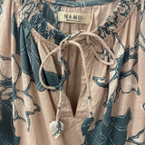 WOMEN'S DRESS dusty pink teal S/M
