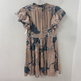 WOMEN'S DRESS dusty pink teal S/M