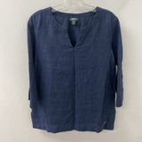 ROOTS WOMEN'S BLOUSE/SHIRT blue XS