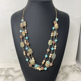 WOMEN'S NECKLACE aqua beige