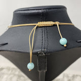 WOMEN'S NECKLACE aqua beige