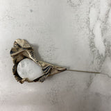 925 WOMEN'S BROOCH silver white