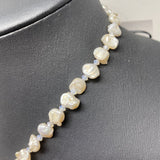 WOMEN'S NECKLACE white silver beige
