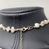WOMEN'S NECKLACE white silver beige
