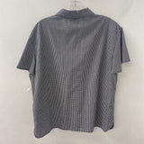 NANETTE nanette lepore WOMEN'S BLOUSE/SHIRT black white fine gingham L