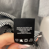 NANETTE nanette lepore WOMEN'S BLOUSE/SHIRT black white fine gingham L