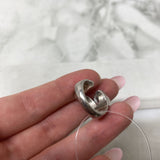 925 WOMEN'S RING silver clear 7