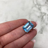 WOMEN'S RING gold blue 6.75