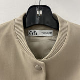 ZARA WOMEN'S BOMBER JACKET beige S