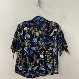 ZARA WOMEN'S BLOUSE/SHIRT navy lime floral M