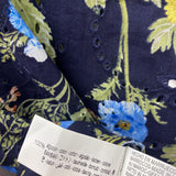 ZARA WOMEN'S BLOUSE/SHIRT navy lime floral M
