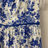 monsoon WOMEN'S DRESS white blue floral print 8