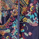 JOHNNY WAS WOMEN'S BLOUSE/SHIRT blue multi XS