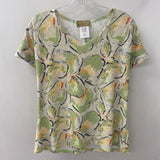 VICTORIA collection WOMEN'S TOP muli lime floral print S